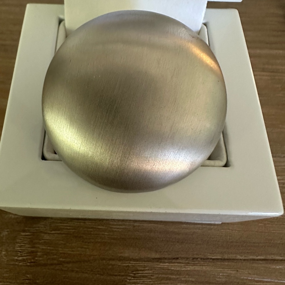 Vintage Jimmy Crystal Silver Plated Disc Ring 7